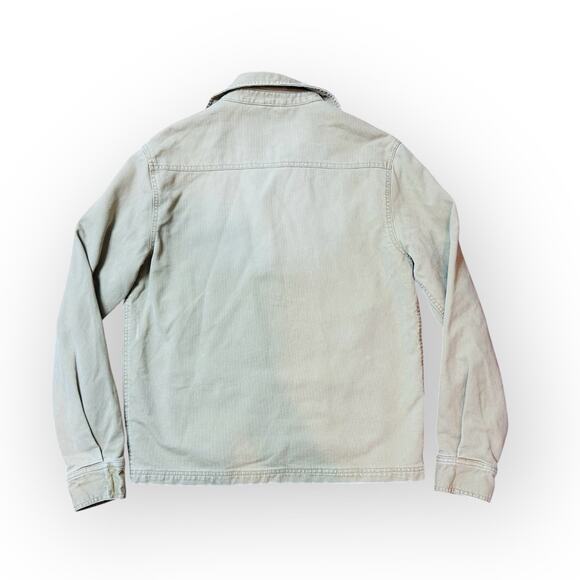 Fossil Brand Jeans Corduroy Full Zip Trucker Jacket With Green Liner Small VTG - Picture 8 of 12